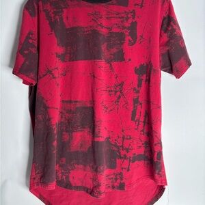 Red and Black affliction style AOP y2k Tee